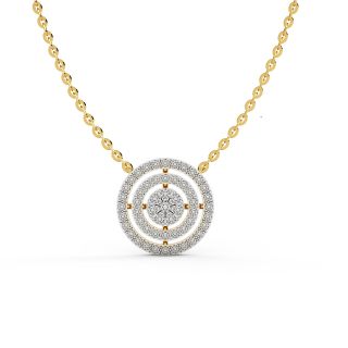 Elegant Round Diamond Pendant