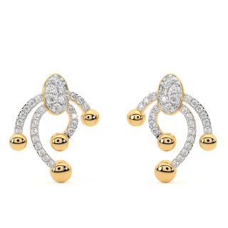 Gold Elegant Boho Diamond Earrings