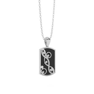 Rectangular Waves Diamond Pendant