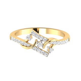 Momo Round Diamond Dainty Ring