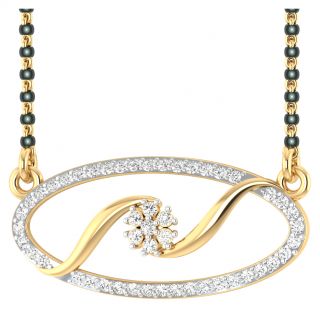 Kashvi Round Diamond Wedding Mangalsutra