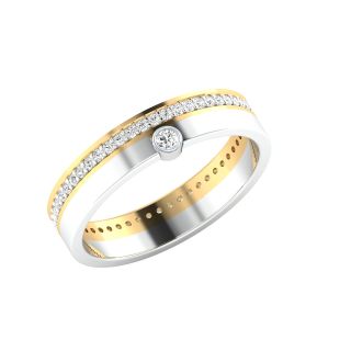 Classic Diamond Band Engagement Ring For Him