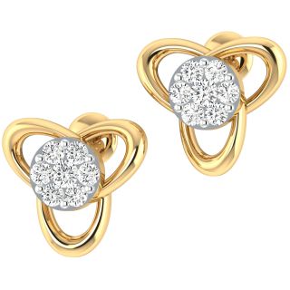 Autumn Round Diamond Stud Earring