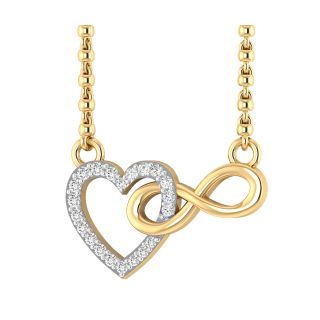 Infinity Heart Diamond Pendant