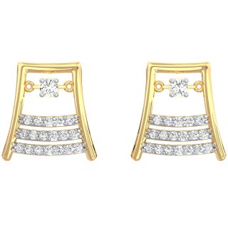 Elaine Round Diamond Stud Earrings