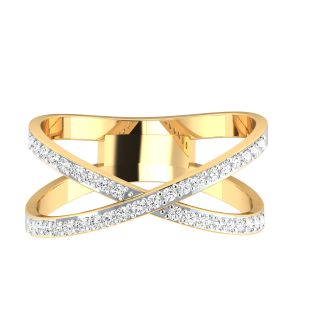 Gold Interlinked Diamond Ring