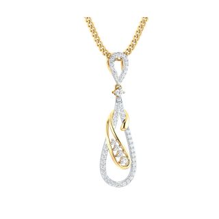 Adima Round Diamond Office Wear Pendant