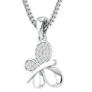 Stylish Butterfly Diamond Pendant