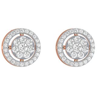 Natalie Round Diamond Stud Earring