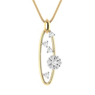 Melker Round Diamond Office Wear Pendant