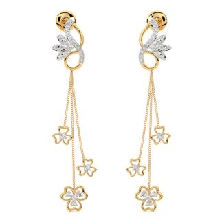 Nen Round Diamond Dangler Earrings