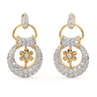 The Spherical Flower Diamond Stud Earrings