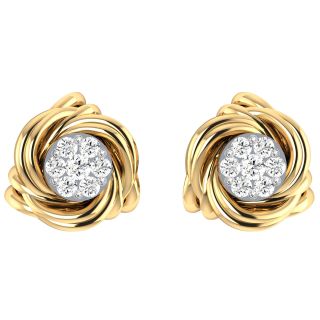Daitan Round Diamond Stud Earrings
