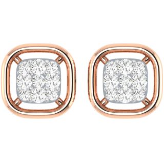 Joben Round Diamond Stud Earrings