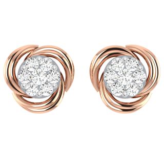 Takane	 Round Diamond Stud Earrings