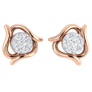 Gin Round Diamond Stud Earrings