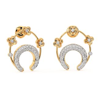 The Half Wreath Diamond Stud Earrings