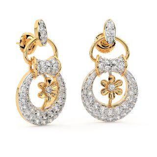 The Spherical Flower Diamond Stud Earrings