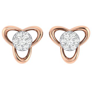 Autumn Round Diamond Stud Earring