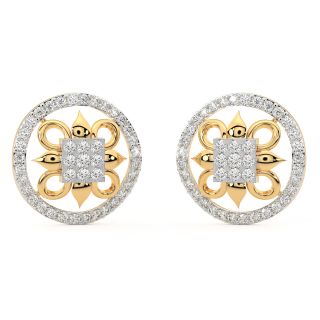 Zora Round Diamond Stud Earrings