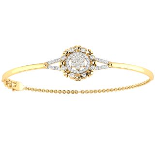 Floral Design Diamond Bracelet For Her