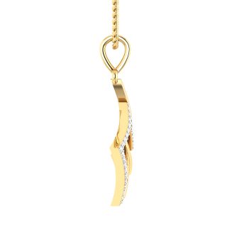 Gold Diamond Shape Design Pendant