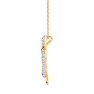 Gold Lean Layers Diamond Pendant