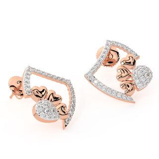 Ace of Hearts Diamond Earrings