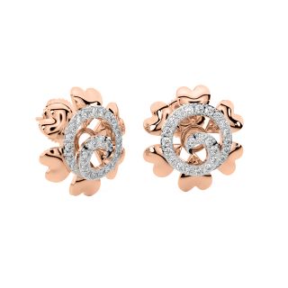 Bright Flower Diamond Earrings