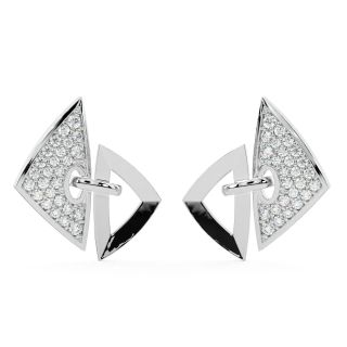 Tiny Trinity Diamond Stud Earrings