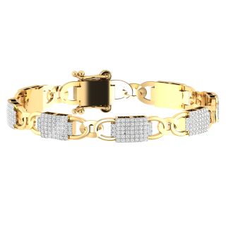 Lock Design Diamond Bracelet For Men