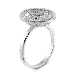 Basket Design Cocktail Diamond Ring