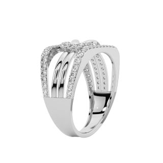 Stylish Knotted Diamond Ring For Men