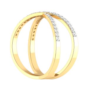 Gold Interlinked Diamond Ring
