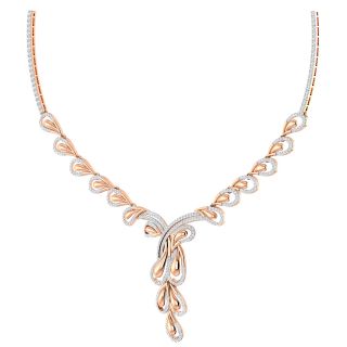 Rabiya Trickle Design Diamond Necklace