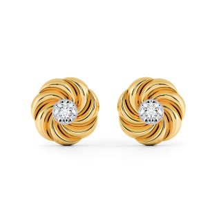 Blossom Round Diamond Stud Earrings