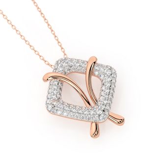 Gold Lean Layers Diamond Pendant