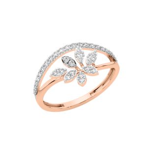 Diamond Shining Flower Ring