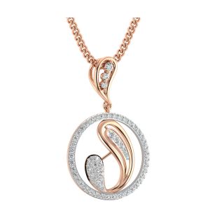 Rias Round Diamond Office Wear Pendant