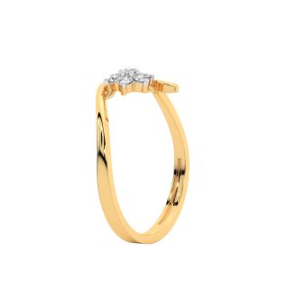 Star Design Dainty Diamond Ring