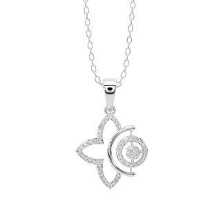 The Half Flower Diamond Pendant