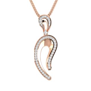 Ajat Round Diamond Office Wear Pendant