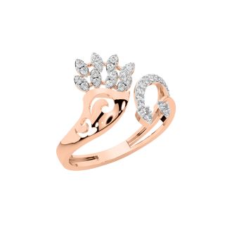 Wing-o-Spring Gold Engagement Ring