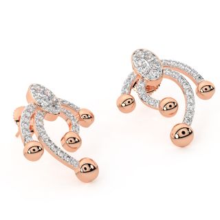 Gold Elegant Boho Diamond Earrings