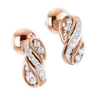 Eliza Infinity Diamond Stud Earrings For Her