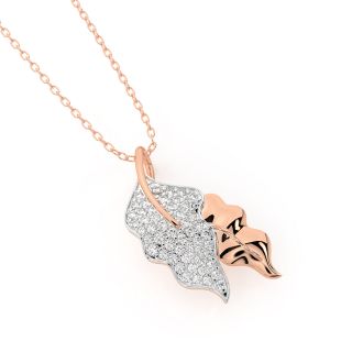 The Leafy Shape Diamond Pendant