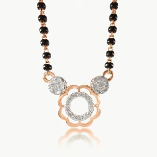 Zunaira Round Diamond Mangalsutra with Chain