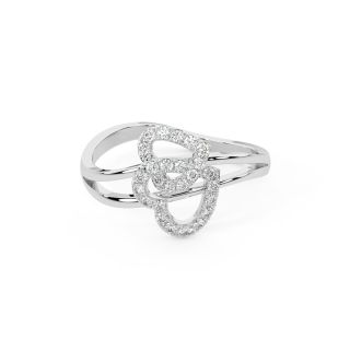 Sparkling Dual Heart Diamond Ring