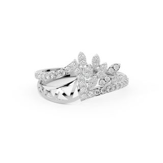 Curly Beach Diamond Engagement Ring