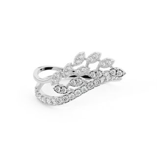 Charming Leave Diamond Ring